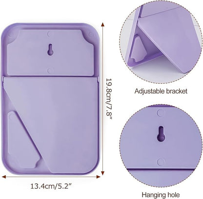 10Pcs Table Desk Vanity Makeup Mirror, 8-Inch Simple Portable Travel Mirror with Stand, Standing and Wall Hanging Dual-use Purple