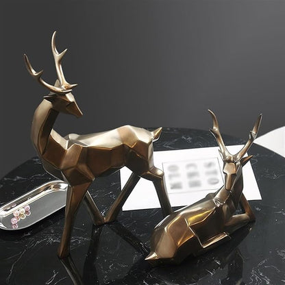 Statue Decorations 1 Pair of Celibate Deer Living Room Desktop Furnishings Scandinavian Creative Home Decor Ornaments Ornaments Wine Cooler Decorative Ornaments Home Decor Object