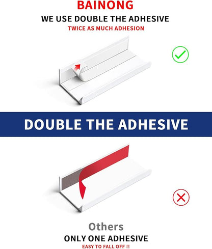5 Pack 3 inch self Adhesive Cabinet pulls Cabinet Finger pulls Bright White Adhesive Cabinet Handles Concealed Finger pulls for cabinets Drawer pulls Stick on Handles Edge Seam Flat Handles