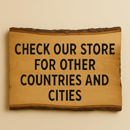 Stockholm Souvenir Gift – Wood Slice Plaque for Wall or Table, Sweden Souvenir for Tourists, Plate Collectors & Travel Lovers, Scandinavian Charm Decorative Gift