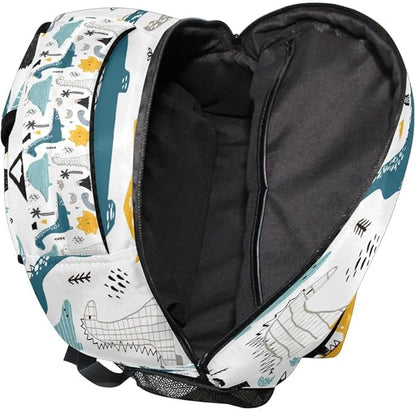 Custom Children's Name School Backpack Personalized Schoolbag Dino in Scandinavian StyleTravel Bag for Teens Girls Boys