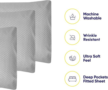 Sweet Home Collection 4 Piece 1500 Thread Count Brushed Microfiber Deep Pocket Sheet Set - 2 Extra Pillow Cases, Great Value