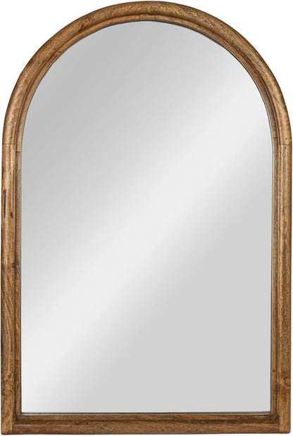 Creative Co-Op Arched Mango Wood Wall Mirror, Natural