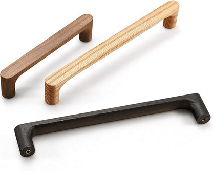 Burlywood Round 7-1/2in 8 Pcs Wooden Drawer Pulls Handle for Cabinets Kitchen Cabinet Door