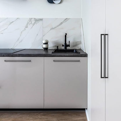Ravinte 10 Pack 18 Inch Square Cabinet Handles Matte Black Drawer Pulls Kitchen Hardware