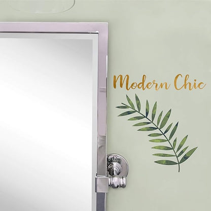 TEHOME Chrome Pivot Mirror Tilt Bathroom Mirror in Polished Nickel Tilting Beveled Vanity Mirrors in Chrome, 28.5x36''