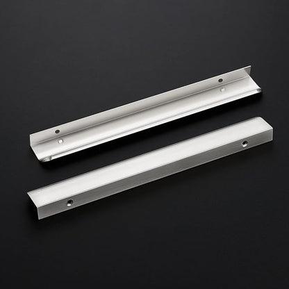 Ravinte Hardware 8 Pack Silver Cabinet Handles, 11.8 Inch (300mm) Finger Edge Pulls, 8.8 Inch Hole Center, Finger Pulls for Cabinets