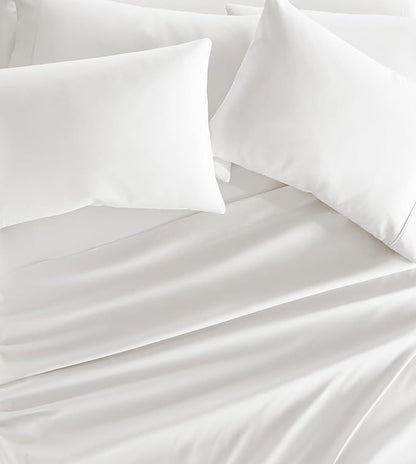 Linen Market Brushed Microfiber King Sheet Set 4 Piece – Oeko-TEX Certified Ultra Soft & Wrinkle-Free - 16" Deep Pocket Sheets - Easy Care King Size - White