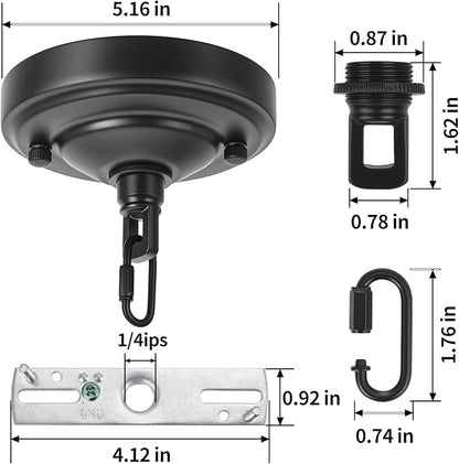 5.16Inch Light Canopy Kit, Ceiling Plate for Chandelier with Mounting Hardware, Iron Ceiling Canopy Kit for Pendant Light, Easy to Install