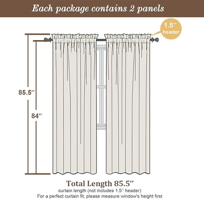 Chyhomenyc Light Blue Sheer Curtains 84 Inch Length 2 Panels, Light Filtering Soft Airy Voile Rod Pocket Sheer Window Drapes for Bedroom Living Room, Each 42Wx84L Inches, Sky Blue