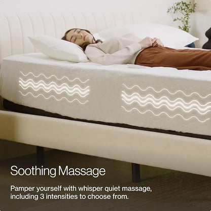 Nectar Full Adjustable Base and 12” Mattress (New Version) - Head & Foot Incline - Medium Firm Memory Foam - Cooling Top Layer - 3 Massage Settings - 365-Night Mattress Trial & Forever Warranty