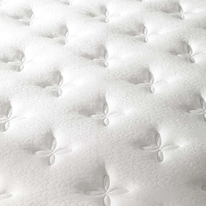 Modway Jenna 8” Innerspring and Memory Foam Twin Mattress With Individually Encased Coils, White