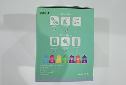Night Light, Bedside Lamp, Baby Nursery Lamp for Breastfeeding Safe, Break Resistant, Eye Caring, Adjustable Brightness & Color, Timing Function, Remote Control + Touch Control - Dinosaur