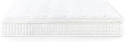 ZINUS 13 Inch Euro Top Pocket Spring Hybrid Mattress, California King, Pressure Relief, Pocket Innersprings for Motion Isolation, Mattress in A Box