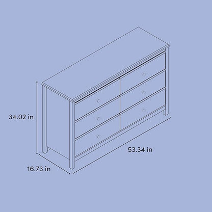 Storkcraft Alpine 6-Drawer Dresser (Driftwood) – GREENGUARD Gold Certified, Brown Dresser for Bedroom, Kids & Nursery Storage Drawers, Safety Interlocking Drawers, Pre-Installed Tracks, Kids Bedroom