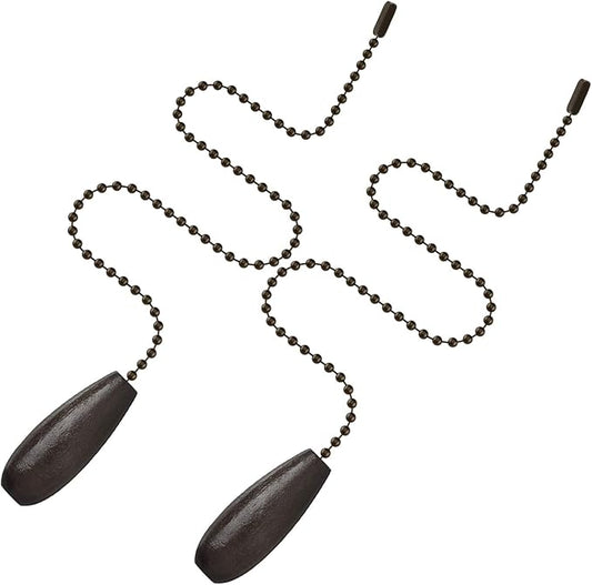 Boao 8 Pieces Ceiling Fan Pull Chains Extender Wooden Pendant Pull Chain Extension for Ceiling Light Lamp Fan(Coffee)