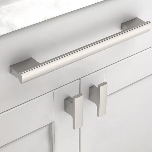 Asidrama 10 Pack 7 Inch(177mm) Brushed Satin Nickel Kitchen Cabinet Handles, Cabinet Pulls Kitchen Cabinet Hardware for Cupboard Drawer Pulls