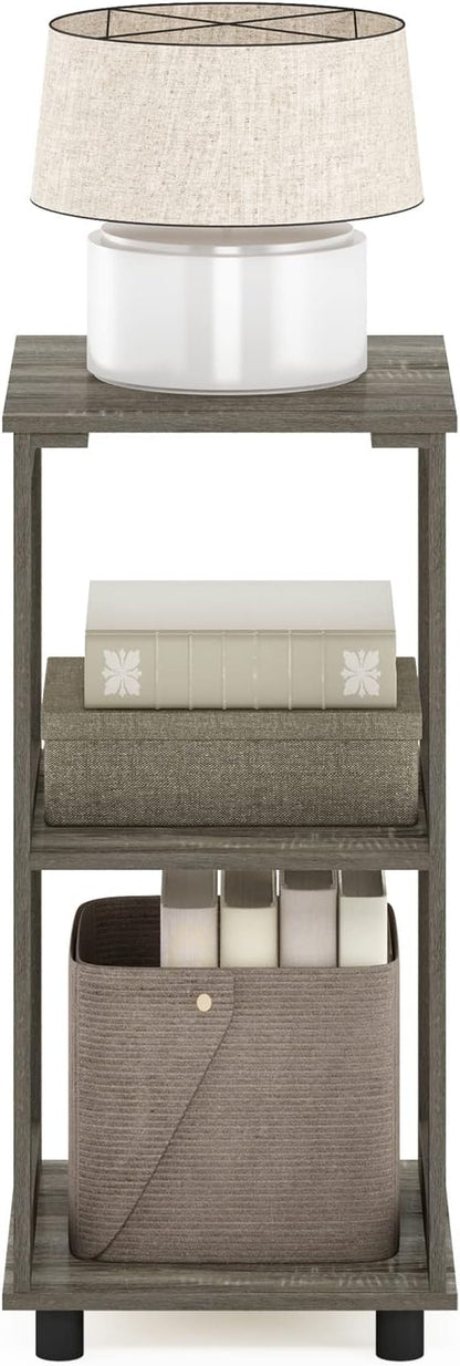 Furinno Romain 2-Tier Tall End Table, French Oak