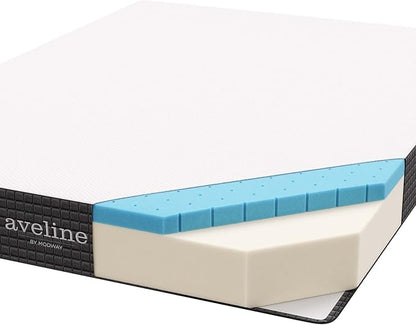 Modway Aveline Memory Foam Bed Mattress Conventional, Twin,Firm, White