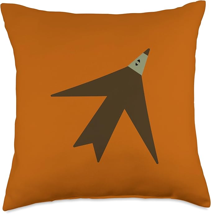Cute Scandinavian Animals Designs Chic Scandinavian Bird Minimalism Throw Pillow, 18x18, Multicolor