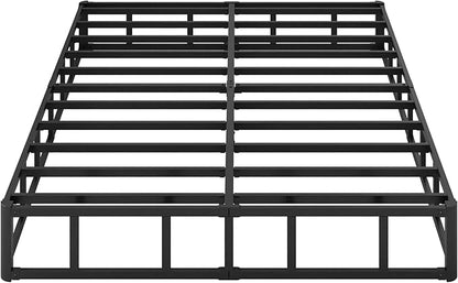 10 Inch High Profile Full Size Box Spring Heavy Duty Metal Box Spring Full Size with Fabric Cover, Sturdy Mattress Foundation, Easy Assembly, Noise Free, Black