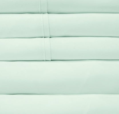 Cal King Size Bed Sheets - 6 Piece 1500 Supreme Collection Fine Brushed Microfiber Deep Pocket California King Sheet Set Bedding - 2 Extra Pillow Cases, Great Value, California King, Mint