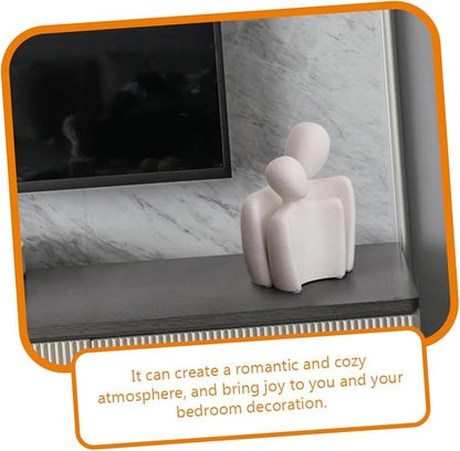 Abstract Resin Crafts Couple Statue Scandinavian Art Ornaments Sculpture Decor for Living Bedroom