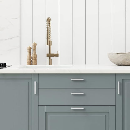 Ravinte 5 Pack Brushed Nickel Kitchen Cabinet Handles 3-1/2 Inch Cabinet Pulls Square Kitchen Hardware for Cabinet Drawer Pulls Drawer Handles Come with Screwdriver