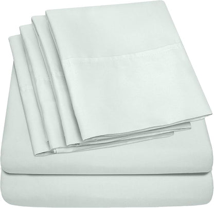 Twin XL Size Bed Sheets - 4 Piece 1500 Supreme Collection Fine Brushed Microfiber Deep Pocket Twin X-Large Sheet Set Bedding - 1 EXTRA PILLOW CASES, GREAT VALUE, Twin XL, Mint