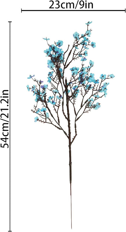 Uieke 30 Pcs Artificial Baby Breath Flowers Fake Blue Gypsophila Bouquets Faux Silk Flower Real Touch Flowers for Wedding Farmhouse Decor DIY Home Party Office Kitchen Hotel Bathroom Garden