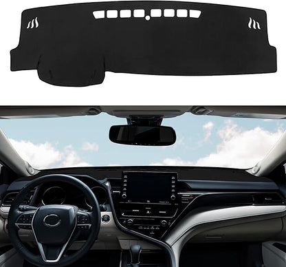 Dashboard Cover Mat Custom Fit for Toyota Camry 2018-2023 2024 Dash Cover Nonslip Dash Mat Protector Sunshade No Glare Black