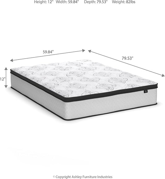 Ashley Chime Queen Mattress Hybrid 12 Inch Firm Memory Foam for Pressure Relief, Mattress In a Box with Cooling Gel, Fiberglass Free