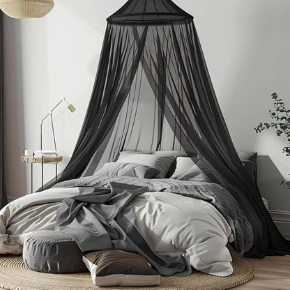 Mosquito Net Bed Canopy for Girls,King Canopy Bed Curtains Full Queen Size from Ceiling,Dome Mosquito Netting Bed Tent Twin Girls Princess Canopy Bed White Decor for Baby Crib,Kid Bed and Adult Beds