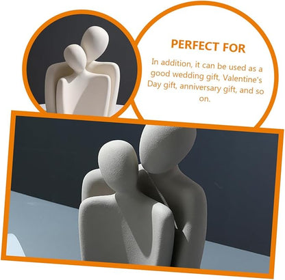 Abstract Resin Crafts Couple Statue Scandinavian Art Ornaments Sculpture Decor for Living Bedroom