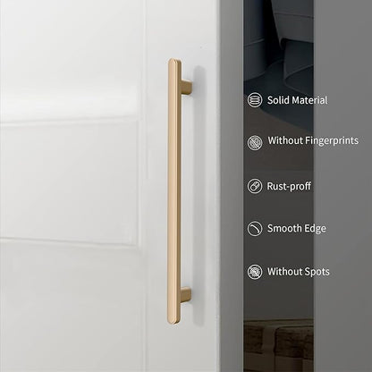 10 Pack 5 Inch(128mm) Kitchen Cabinet Handles Champagne Bronze Cabinet Pulls Champagne Gold Kitchen Cabinet Hardware Drawer Pulls for Cupboard Wardrobe