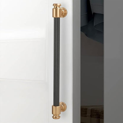 10 Pack 6-1/4" Hole Center(160mm) Matte Black and Champagne Bronze Kitchen Cabinet Handles Cabinet Pulls Black Drawer Pulls Kitchen Cabinet Hardware Kitchen Handles