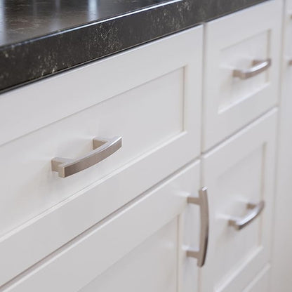 Franklin Brass (10-Pack) – Brushed Nickel Cabinet Handles, 3 Inch Hole Center, Pulls for Drawers, Kitchen Cabinet Door, Dressers | Pierce