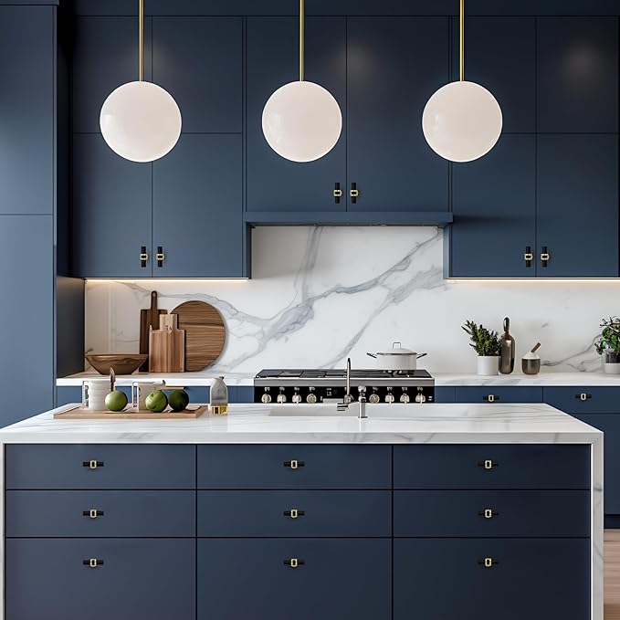 20 Pack Black&Gold Cabinet Knobs - Kitchen Cabinet Knobs Closet Pulls for Kitchen Closet Drawer Stainless Steel Dresser Hardware 2in Length Single Hole