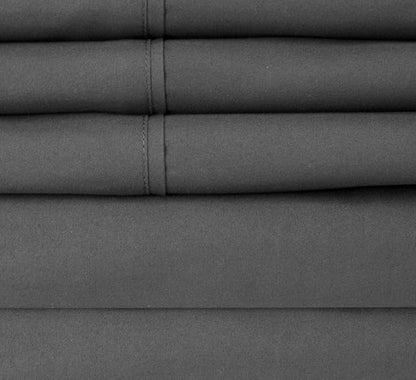 Twin Size Bed Sheets - 4 Piece 1500 Supreme Collection Fine Brushed Microfiber Deep Pocket Twin Sheet Set Bedding - 1 EXTRA PILLOW CASES, GREAT VALUE, Twin, Gray