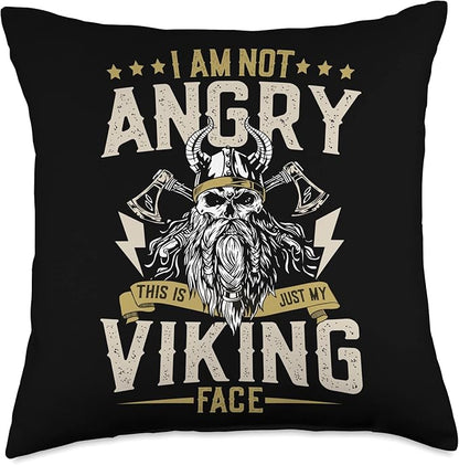 Viking Quote Scandinavian Design Celtic Mythology Throw Pillow