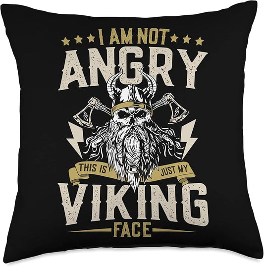 Viking Quote Scandinavian Design Celtic Mythology Throw Pillow
