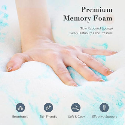 DUMOS Mattress Toppers Memory Foam Twin XL, 2 Inch Thick Bed Topper Pad Cooling Gel Infused Soft Comfy Padding Breathable for Sleeper Sofa Couch RV Camper, CertiPUR-US Certified, Blue