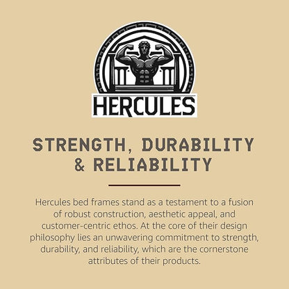 Hercules 4 Inch Low Profile Foundation Mattress Box Spring Replacement, Full