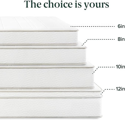 ZINUS 12 Inch Foam and Spring Hybrid Mattress [New Version], Twin, Fiberglass Free, Medium Firmness, Durable Support, Certified Safe Foams & Fabric, Mattress in A Box
