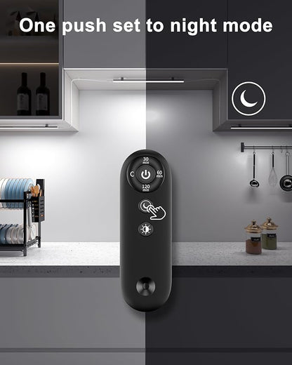 Remote Control Under Cabinet Led Light Plug in, Dimmable Daylight White 4500K, 3 Pack 12 inch Linkable Led Under Counter Lights for Kitchen Upgrade ETL Listed Plug 24V, UNO-LK 4500K