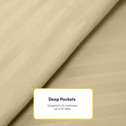 Cal King Size Bed Sheets - 6 Piece 1500 Supreme Collection Fine Brushed Microfiber Deep Pocket California King Sheet Set Bedding - 2 Extra Pillow Cases, Great Value, California King, Dobby Sage