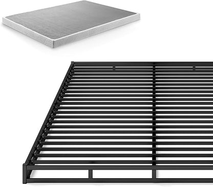 ZINUS Quick Lock Metal Smart Box Spring, 4 Inch Mattress Foundation, Strong Metal Structure, Easy Assembly, Full, White