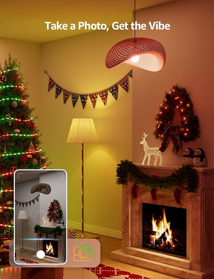 Lepro B1 AI Smart Light Bulbs - RGBWW Color Changing LED Bulb Works with Alexa & Google Assistant, AI Voice Control, Music Sync, A19 E26 Base, 8.5W 800Lumen, 2.4GHz WiFi & Bluetooth, 1 Pack（NO Remote