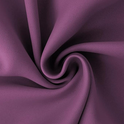 BGment Room Darkening Curtains 72 Inches Long - Grommet Thermal Insulated Drapes Window Treatment Curtains for Bedroom, 2 Panels, 42 x 72 Inch, Eggplant Purple