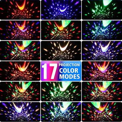 Star Projector Night Lights for Kids, Fun Gifts for 1-4-6-14 Year Old Girl and Boy, Projection Lamp for Kids Bedroom Ceiling, Stars and Moon for Child Asleep Peacefully (White)